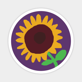 Minimal Artsy Sun Flower Magnet